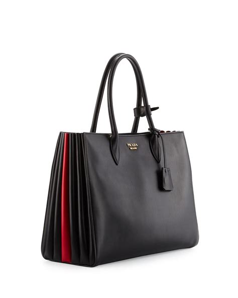 Prada Bibliotheque XL Leather Tote Bag 